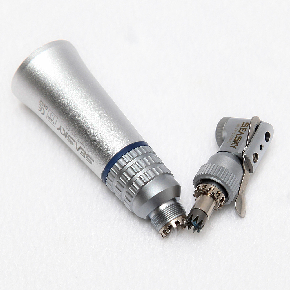 10 Sets Dental Low Speed Contra Angle Handpiece & E-type Air Motor 4 Hole SEASKY