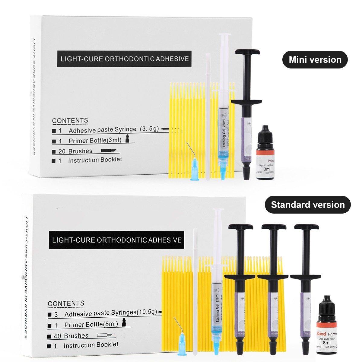Dental Orthodontic Adhesive Dental Resin Kit Bonding System For ceramic Braces