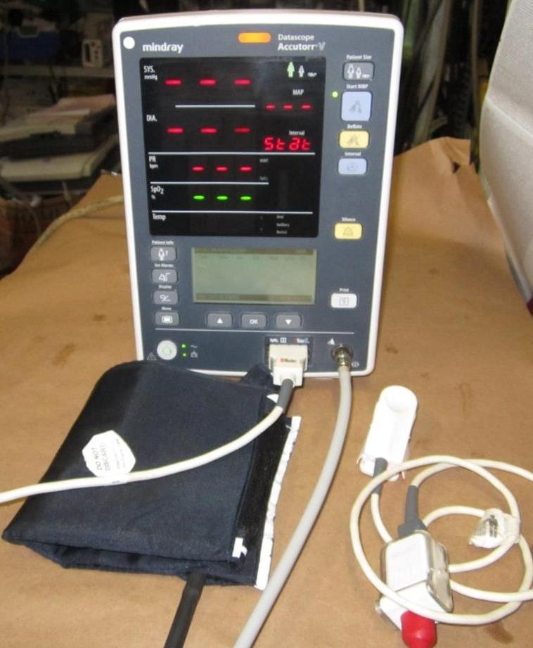 Mindray Accutorr V Patent Monitor masimo spo2 nibp printer recorder