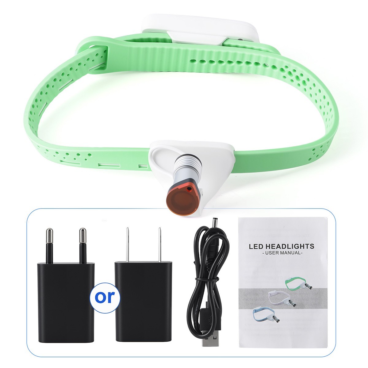 5W Dental LED Surgical Headlight Headband Headlamp Wireless Light Filter Green