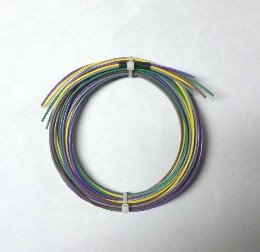 18 AWG Mil-Spec Wire, PTFE Insulated, Stranded Silver Plated, Assortment 24 ft