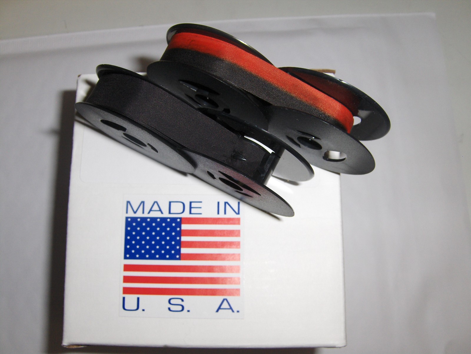 Olivetti Studio 45 Typewriter Ribbon 2 Pack – (1) Solid Black + (1) Black/ Red