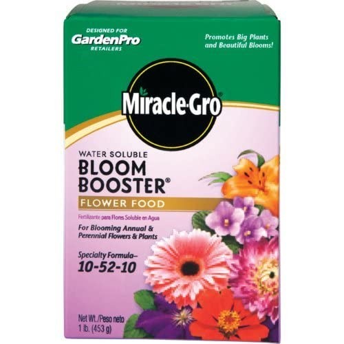 Miracle-Gro 1-Pound 1360011 Water Soluble Bloom Booster Flower Food, 10-52-10, 1