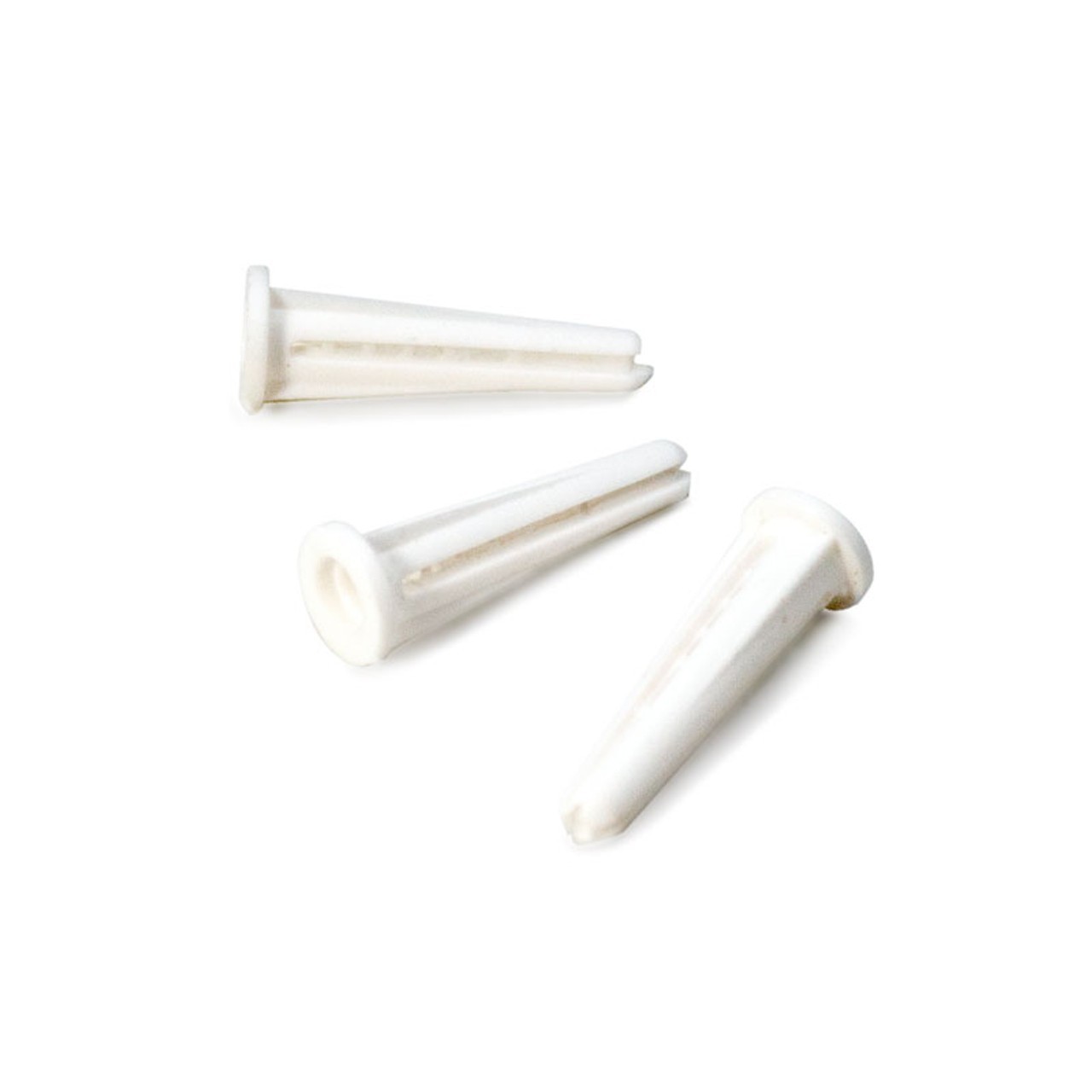 Conical Plastic Anchors 1/4″ #10-#12 x 1″ Blue, Red, White or Clear, Made in USA
