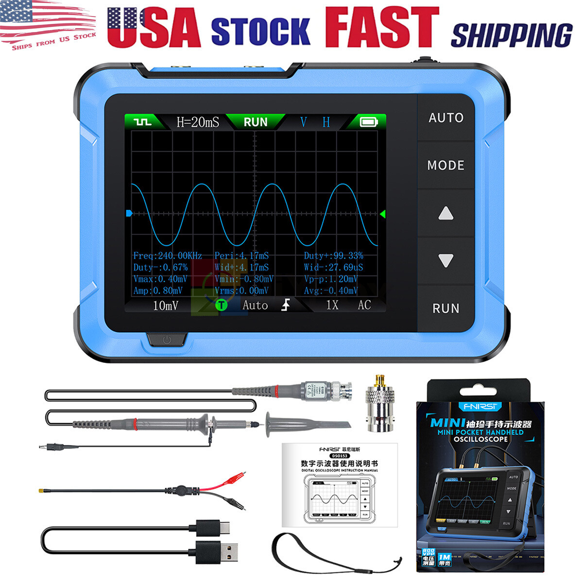 FNIRSI DSO153 /DSO510 Oscilloscope / Signal Generator / LCR-P1 Transistor Tester