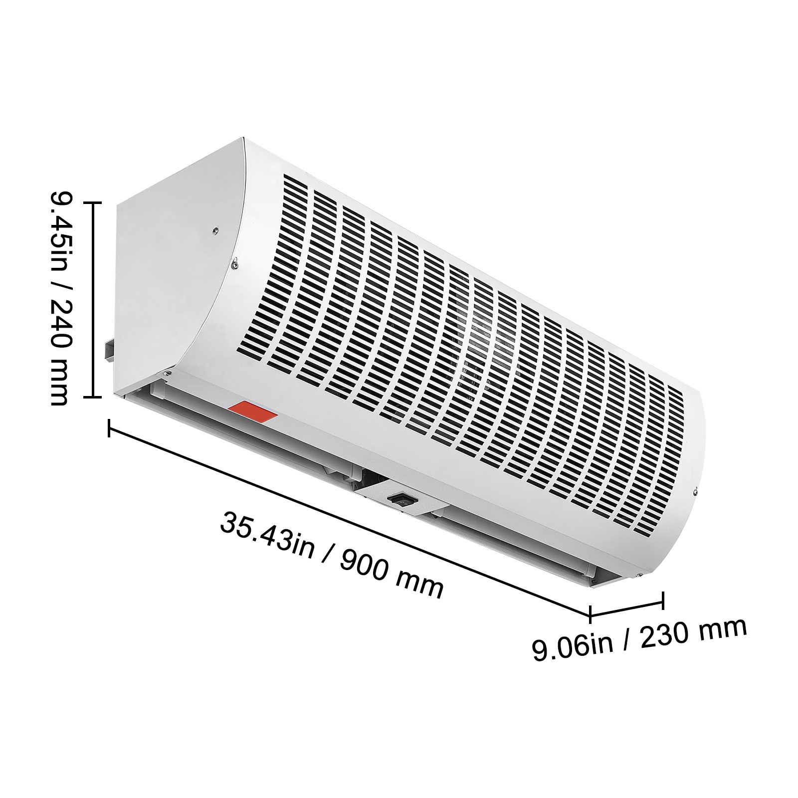 VEVOR 36″ Indoor Air Curtain 2 Speed 1200/2038 CFM Commercial Limite Switch