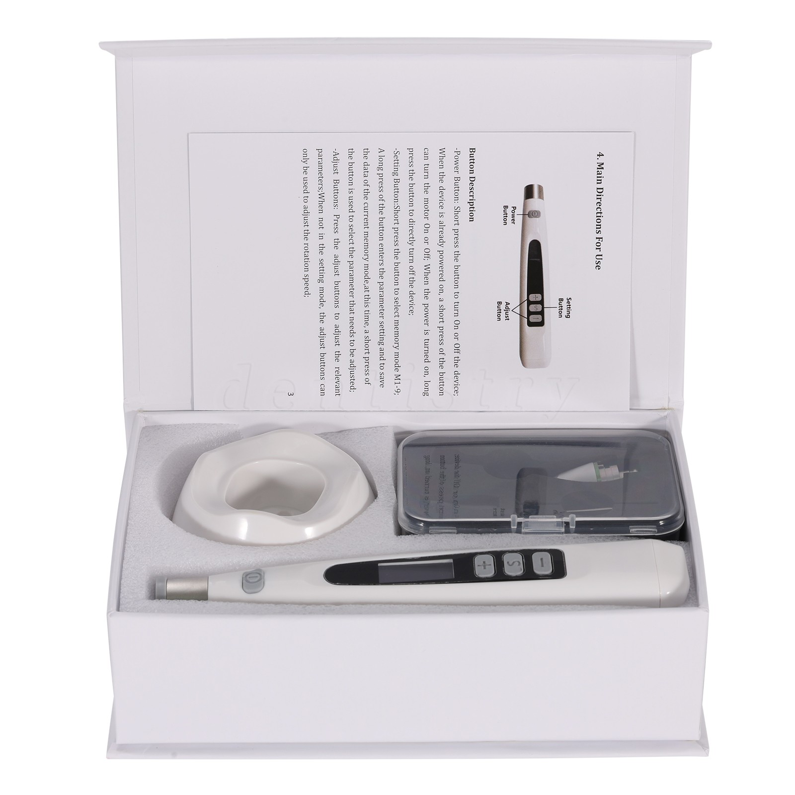 Dental Lab MARATHON Electric Micromotor Polisher+Contra Angle Straight Handpiece