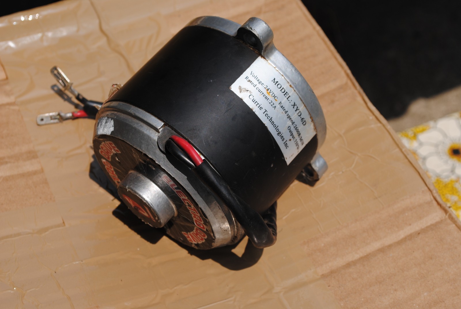 Currie Electro Drive XYD-6D 24VDC 22A CNC 2600 Rpm 350 Watt Router Motor Encoder