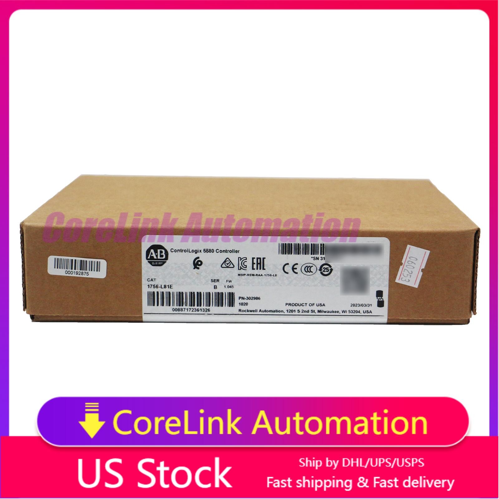 Allen-Bradley 1756-L81E AB SER B ControlLogix 5580 Controller NEW Factory Sealed