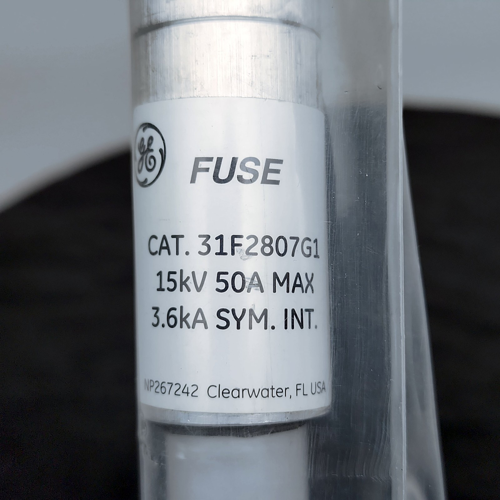 GE 31F2807G1 Fuse General Electric 15kV+50A MAX 3.6kA SYM INT NEW ⚡
