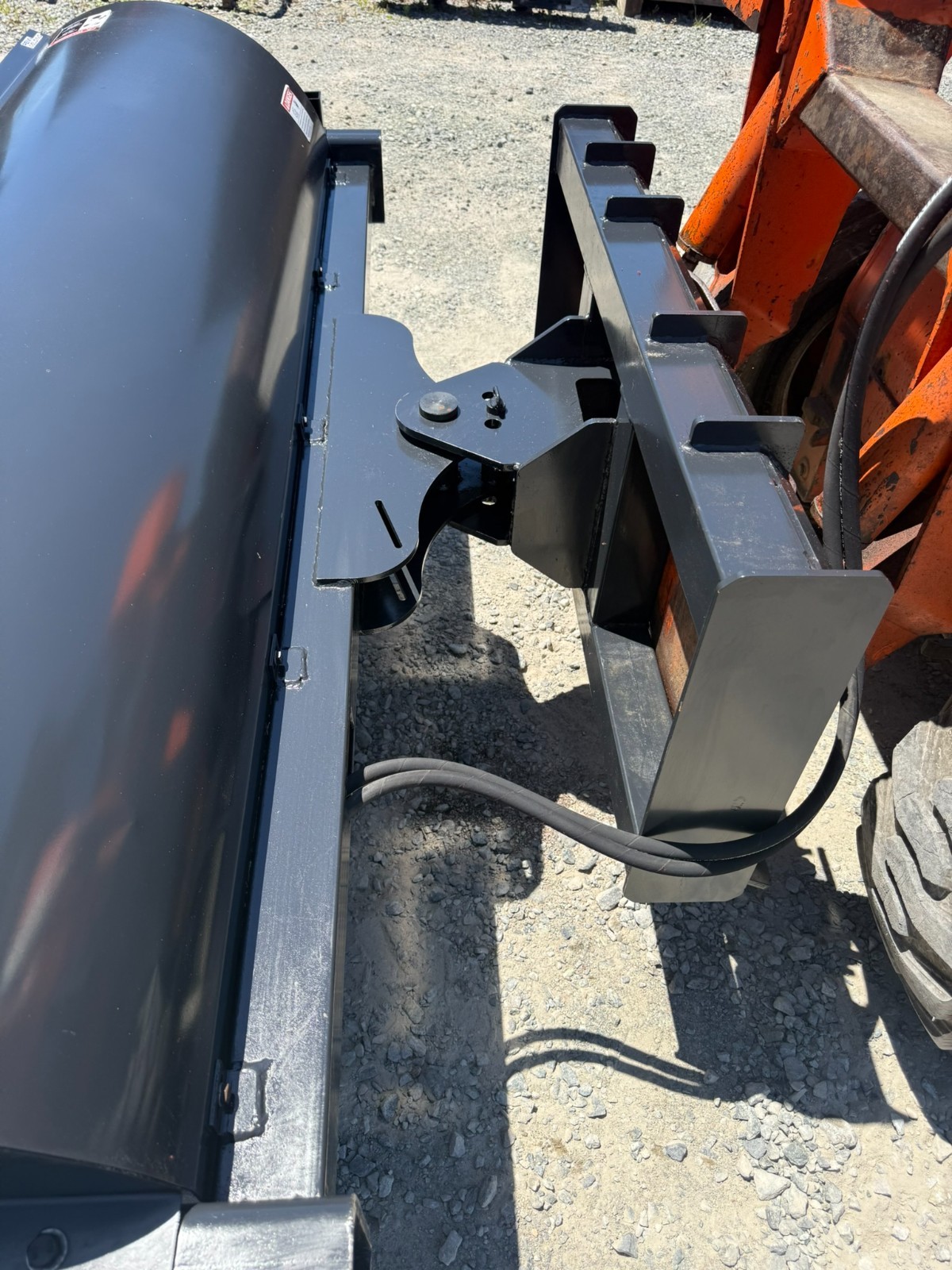 72″ Skid Steer Angle Broom Hydraulic Sweeper Attachment Quick Attach Not Mini