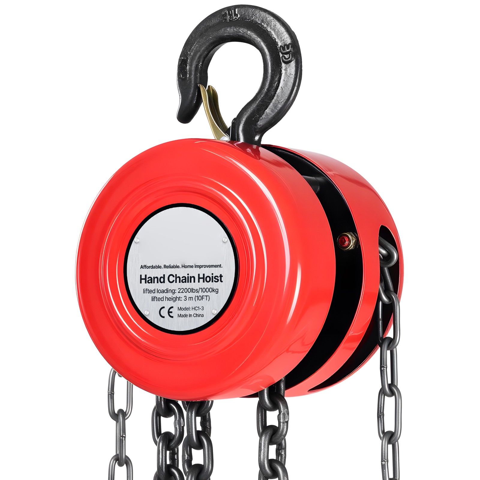 Uimoso Manual Chain Hoist 1 Ton/2Ton Capacity with G70 Chain 8/10/20ft Options