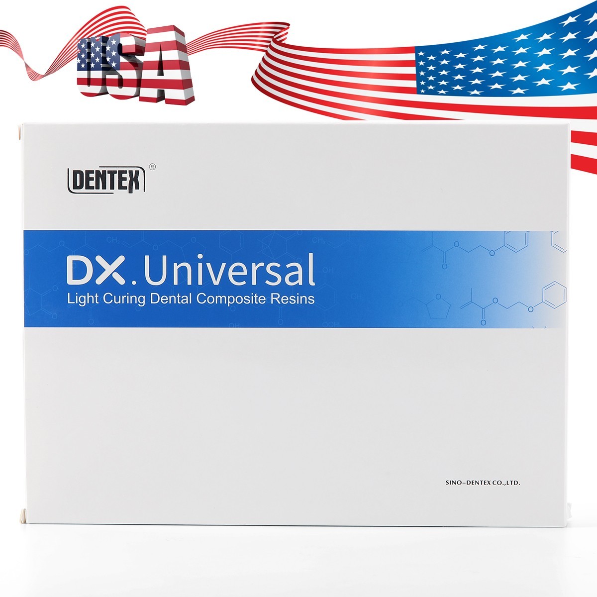 Kit de resina de compuesto de cura dental Dentex Light Shade A1 A2 A3 A3.5 B1
