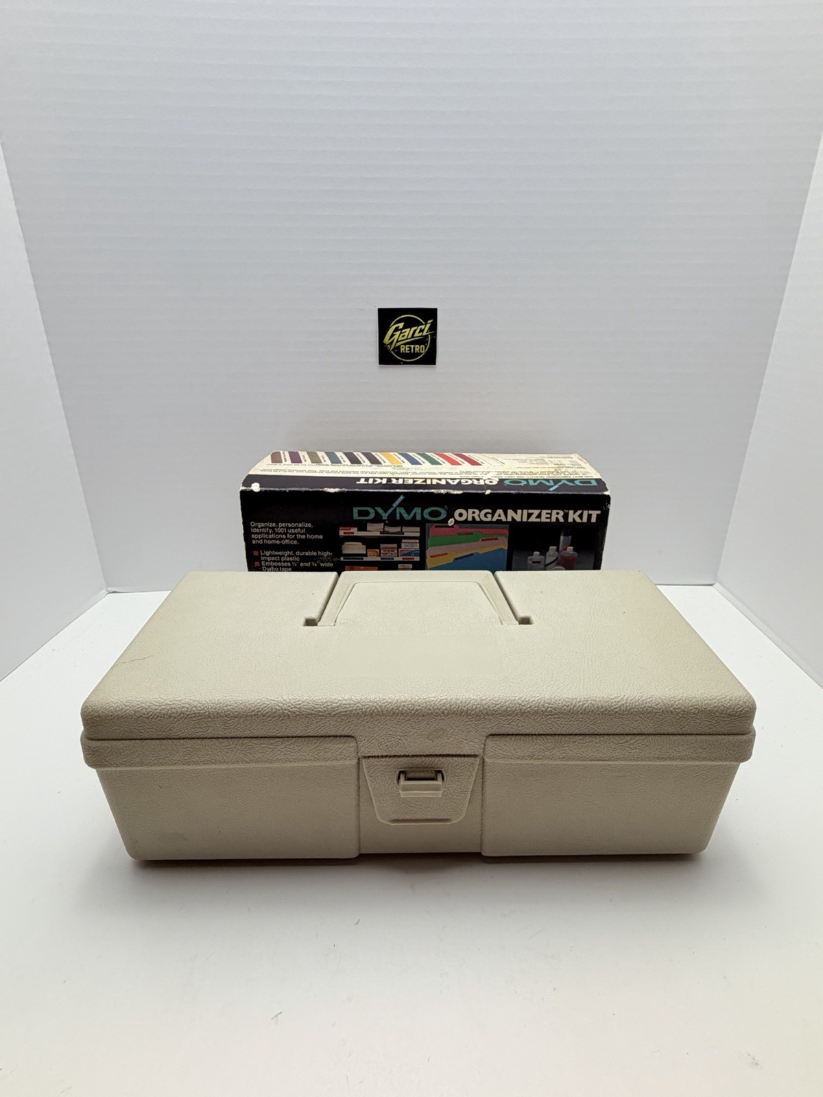 Vintage DYMO Organizer 1610 Label Maker in Original Case w/2 Extra Wheels/Tape