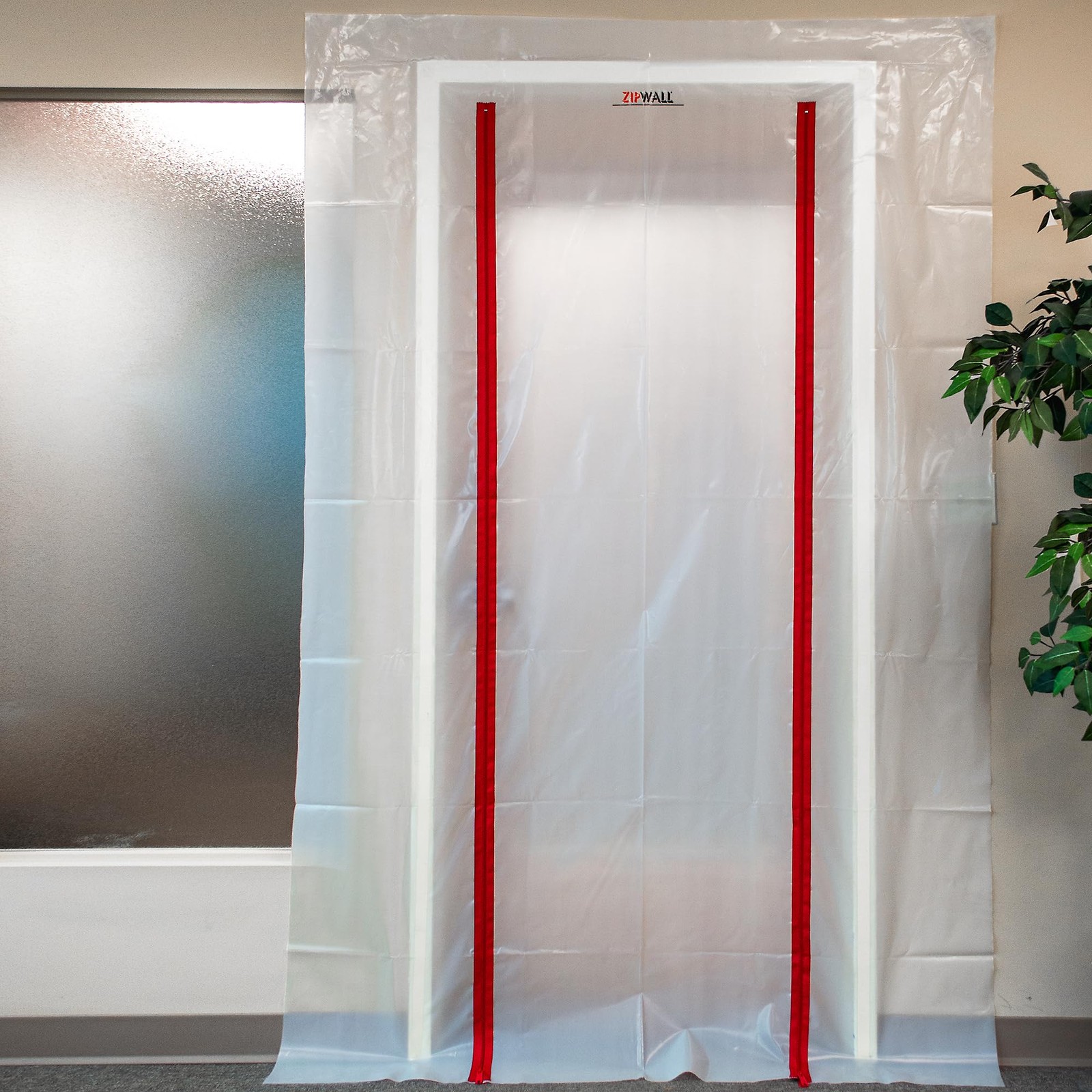 Zipwall ZipDoor Kit ZDC Commercial Red Door Dust Barrier System