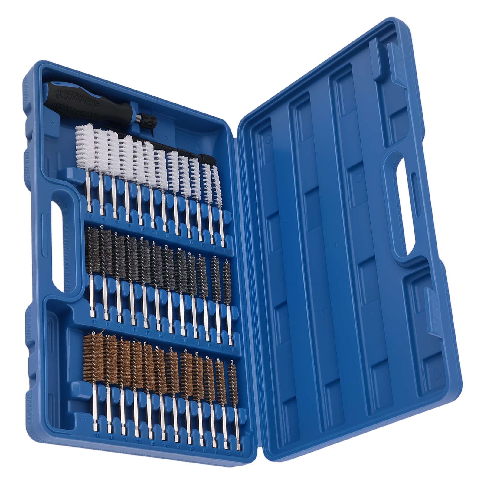 Cleaning Brush Set 36pcs Steel Wire Brass Nylon for Drill 8-19mm Hex Shank