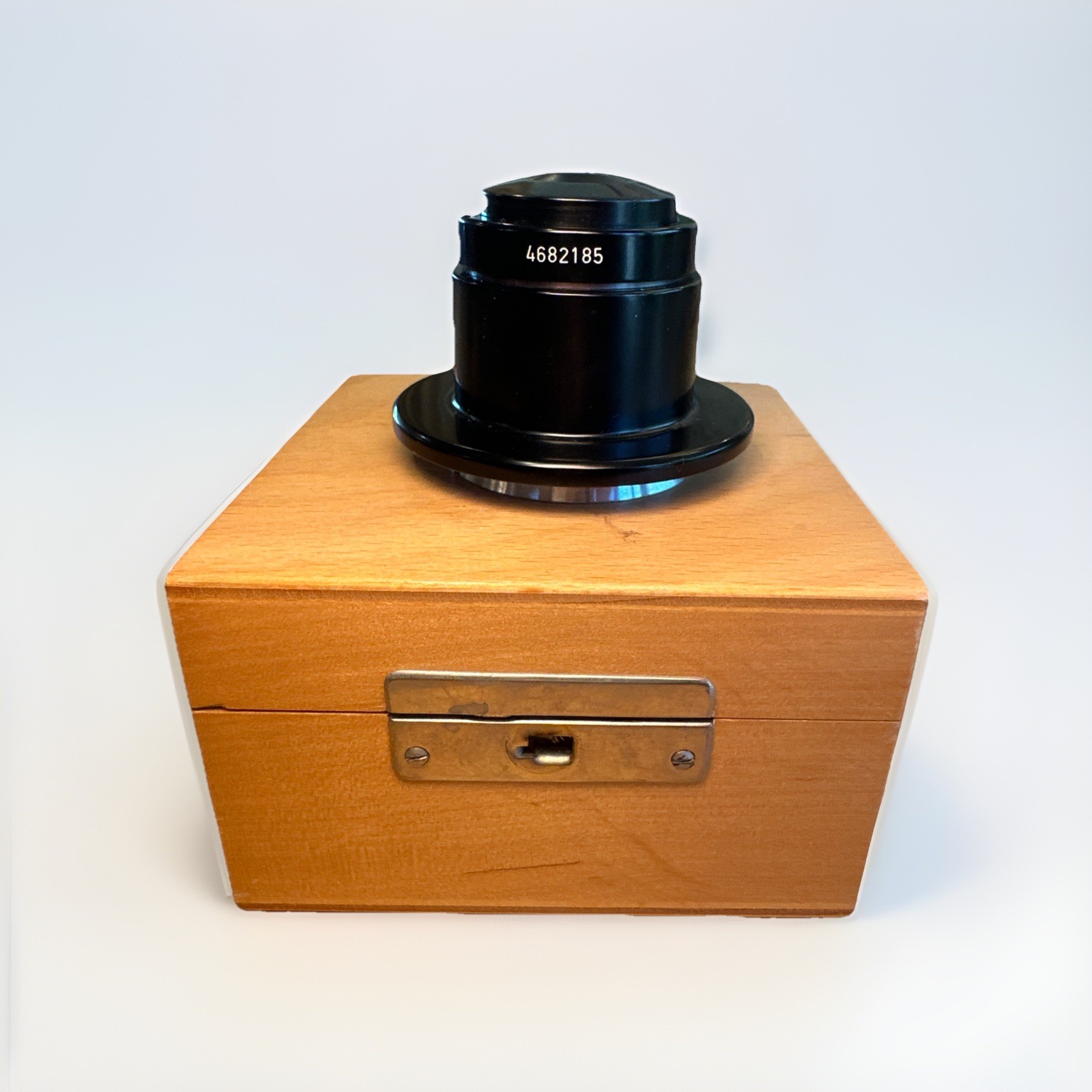 Zeiss Carl Microscope Darkfield Condenser 1.2/1.4 Wood Case Germany #4682185