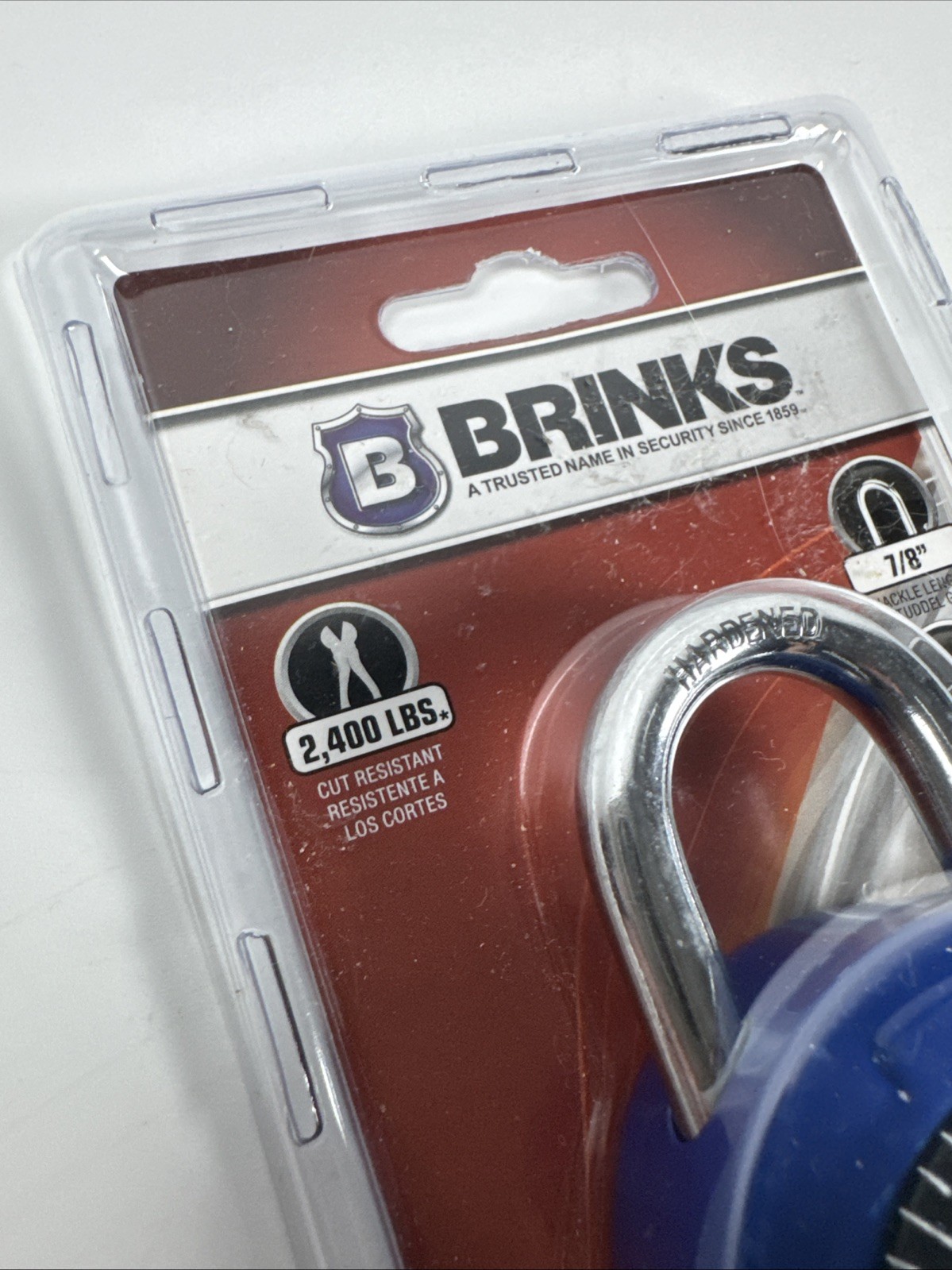 BRINKS ~ CUT & PRY RESISTANT Hardened Steel Security Dial Combination Padlock