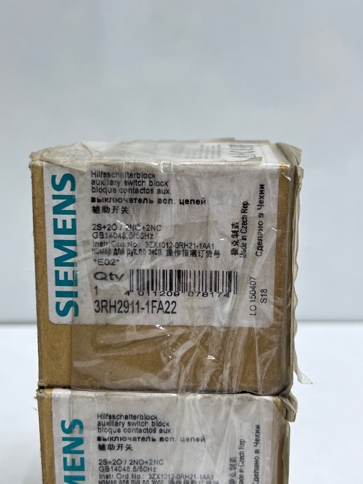 (LOT 2 PCS) SIEMENS 3RH2911-1FA22 AUXILIARY SWITCH BLOCK