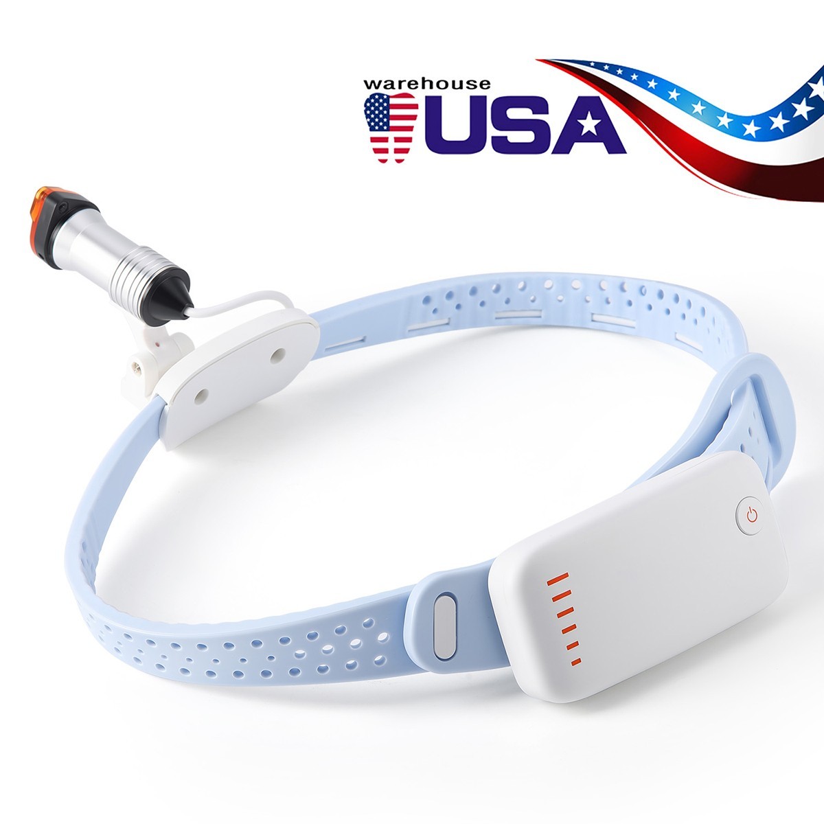 5W Dental LED Surgical Headlight Headband Headlamp Wireless Light Filter Blue