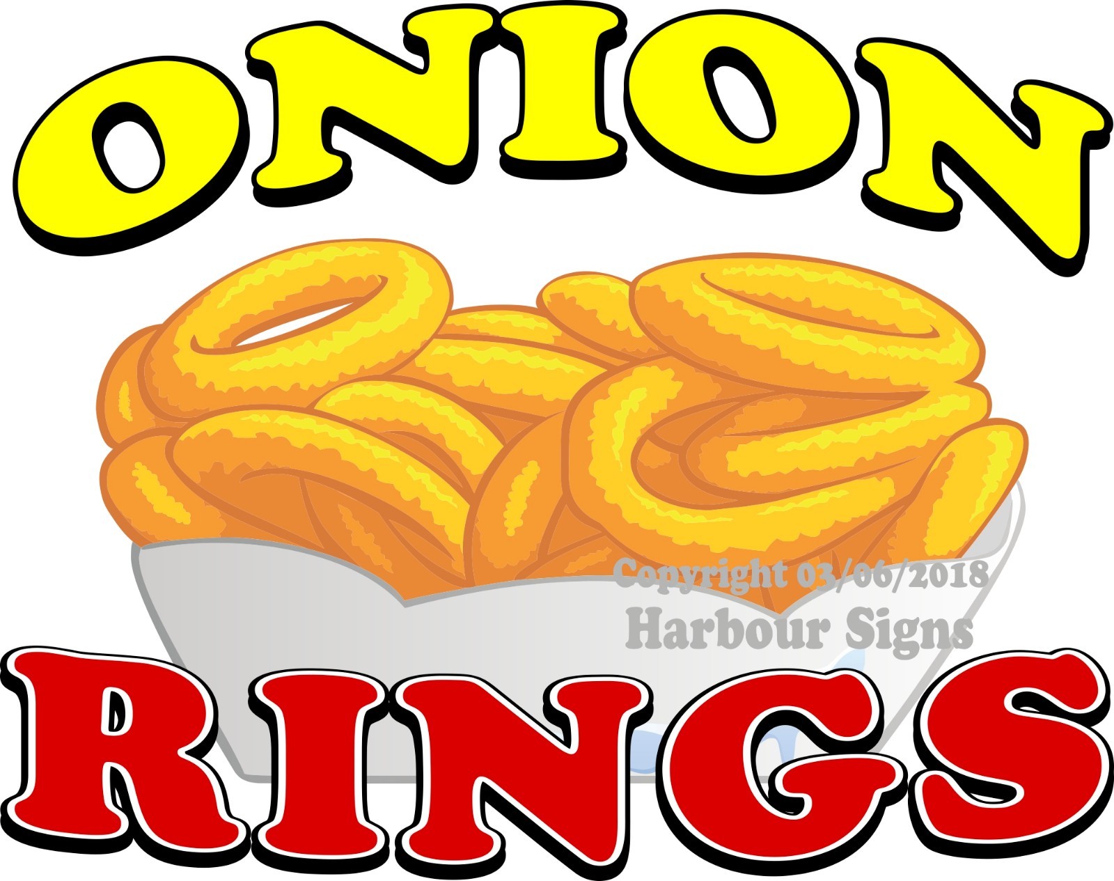 Onion Rings DECAL (CHOOSE YOUR SIZE) Food Truck Concession Vinyl Sticker