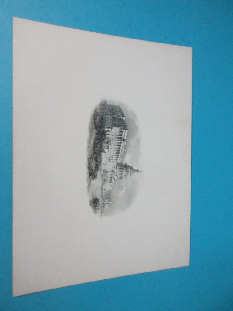 ANTIQUE BANKNOTE PROOF ENGRAVING ART PLATES UNITED STATES CAPITAL BUILDING US #2