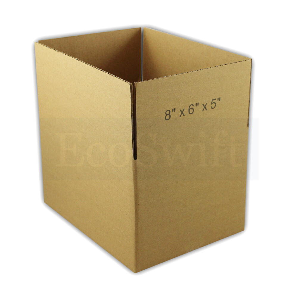 1-100 8x6x5 “EcoSwift” Cardboard Packing Mailing Shipping Corrugated Box Cartons