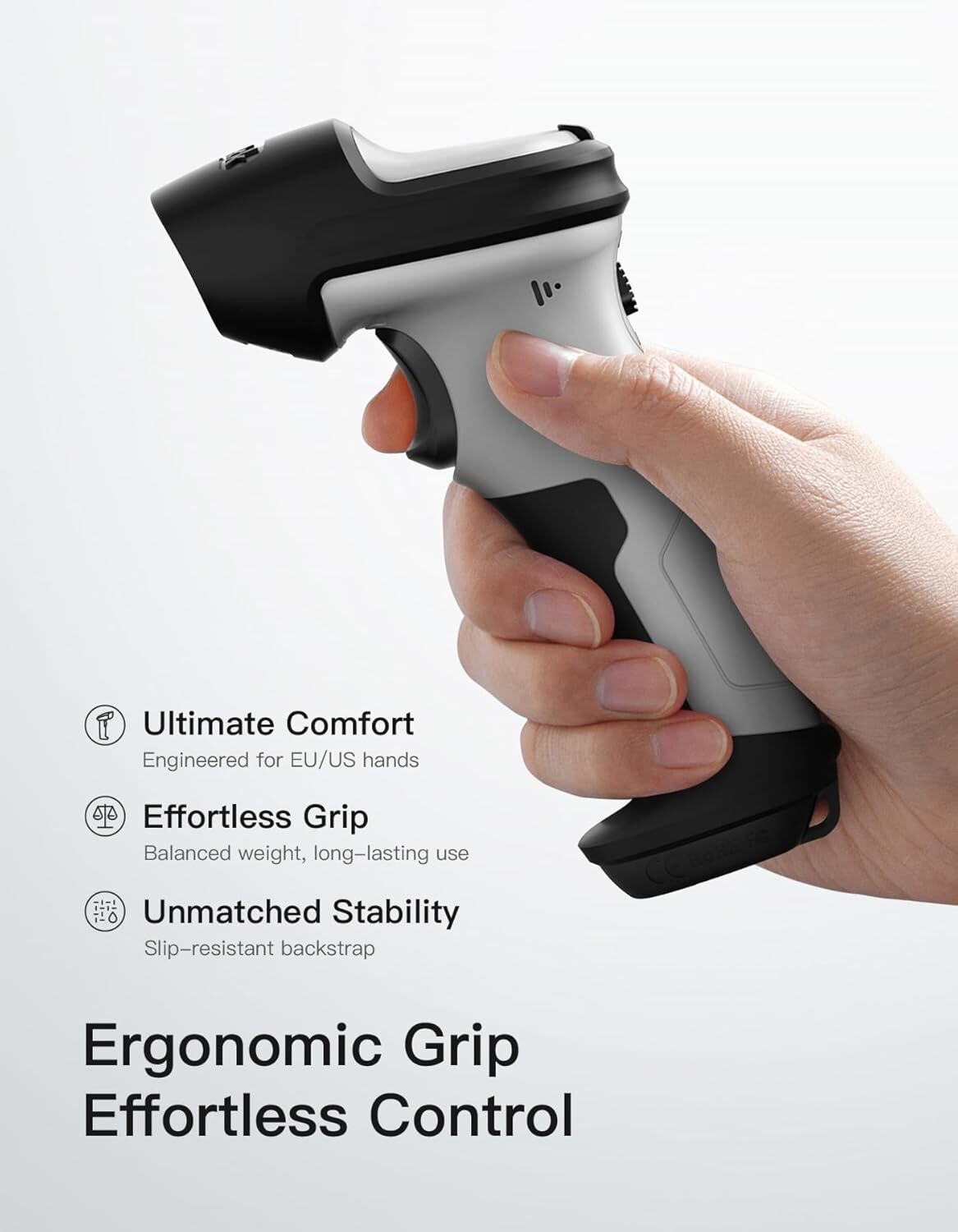 Inateck 2D Barcode Scanner Wireless Bluetooth QR Code Scanner W/ AI APP & SDK