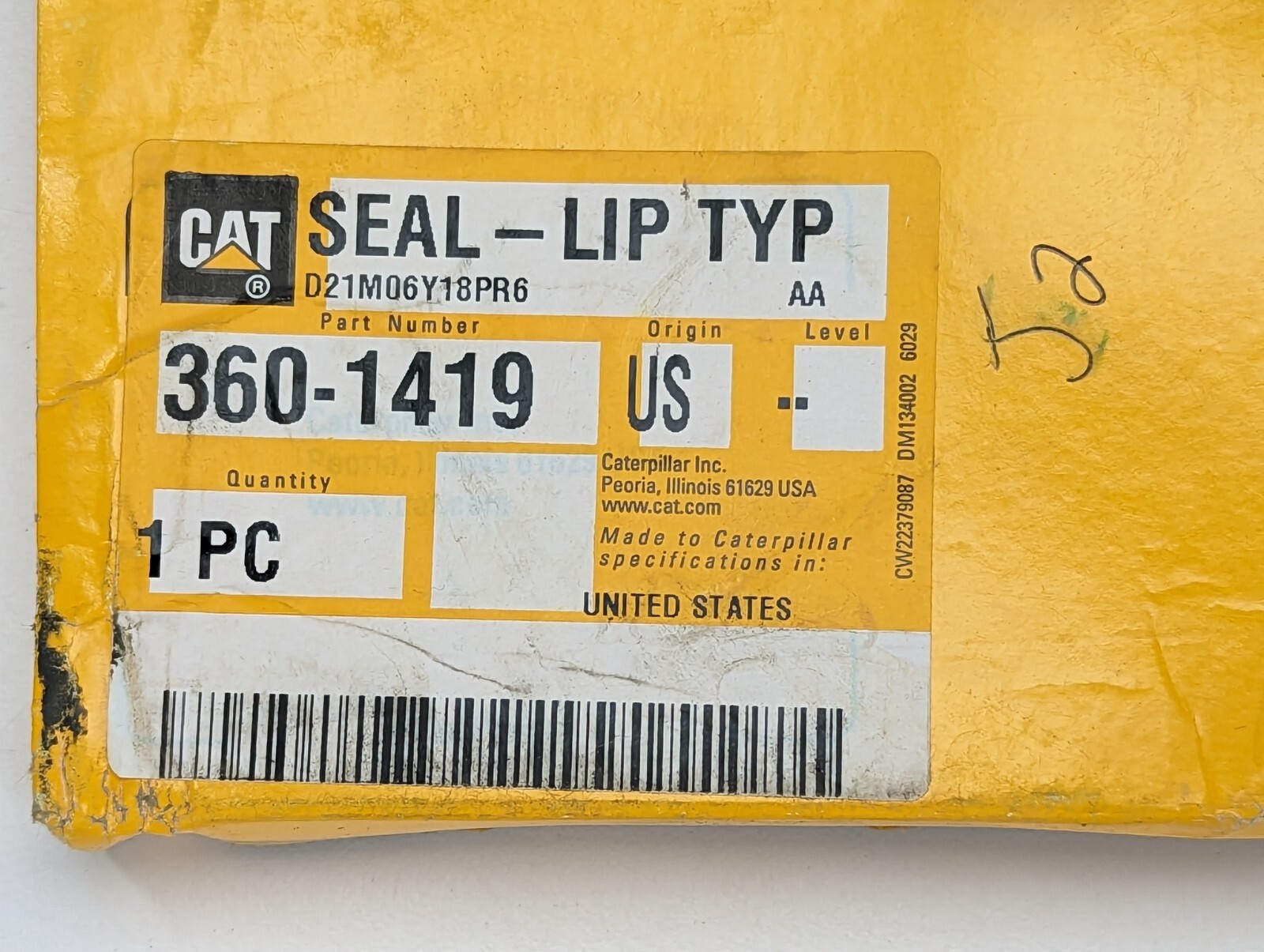 Genuine CAT 360-1419 Lip Type Seal Caterpillar *NEW*