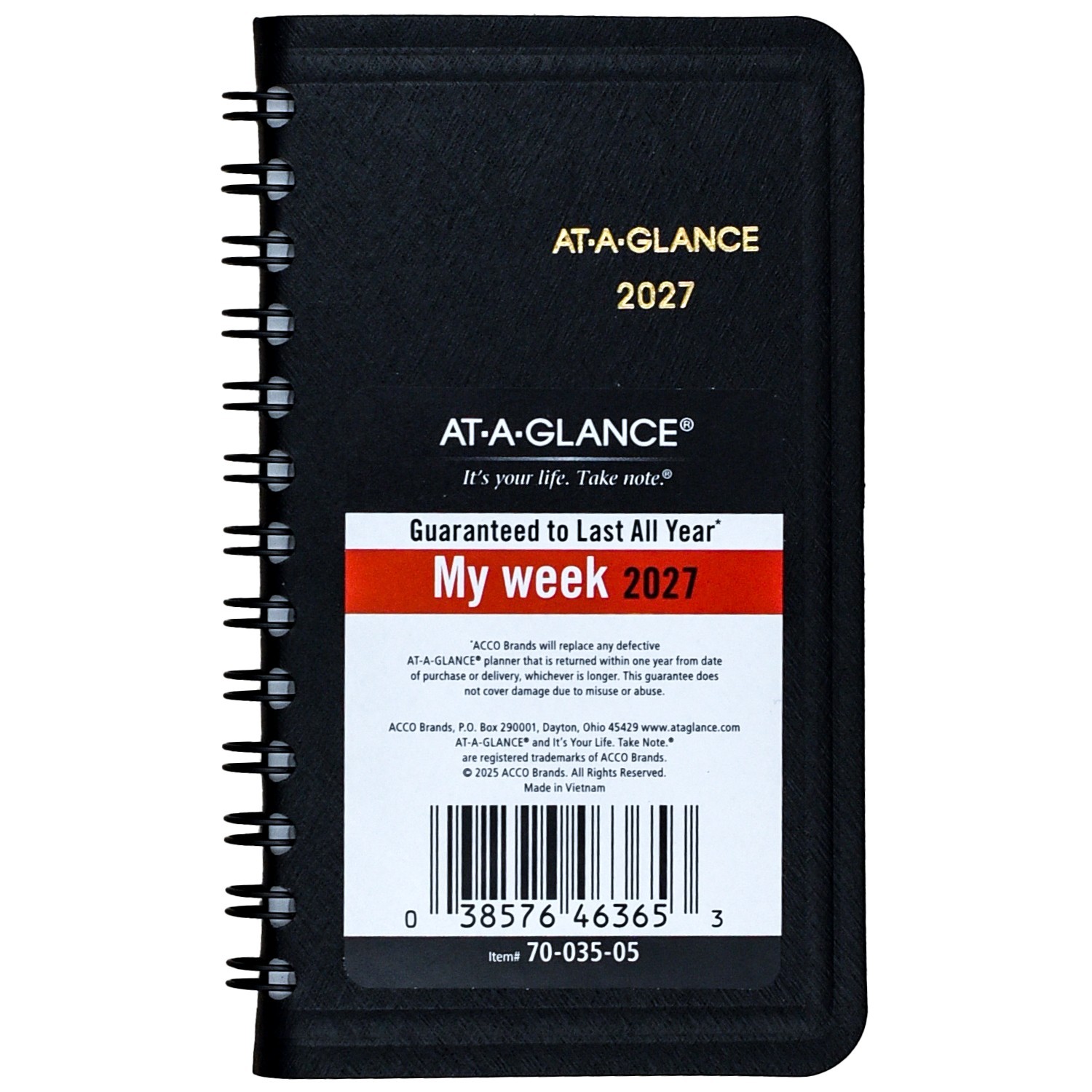2026 At-A-Glance 70-035-05 Weekly Pocket Planner, 2-1/2 x 4-1/2″