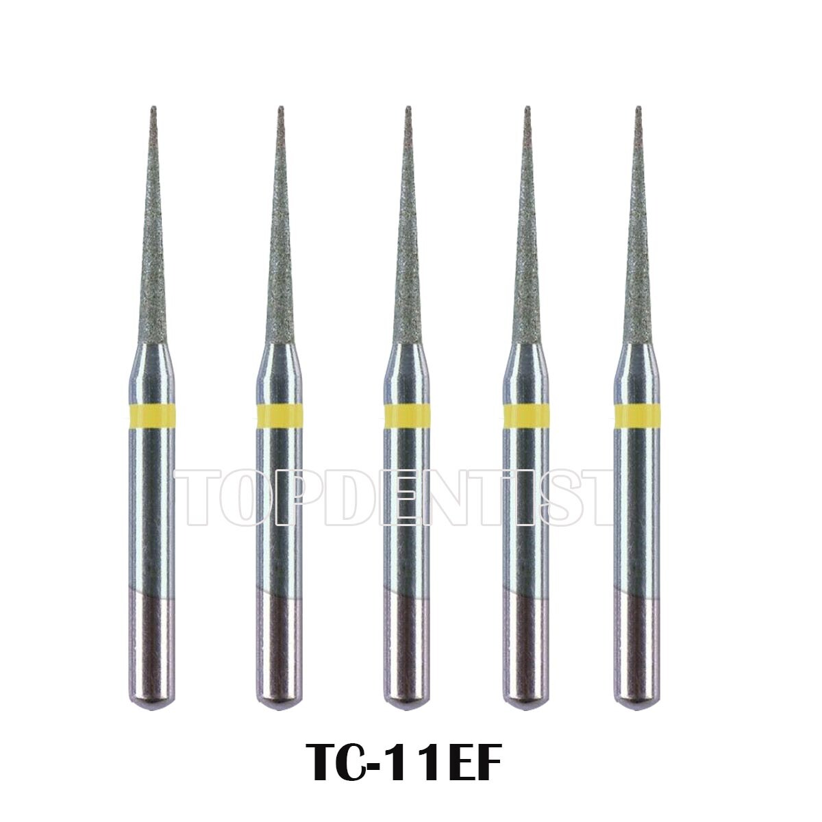 10Pcs Dental Diamond Burs FG Needle Taper TC-11EF Extra Fine Grit High Speed