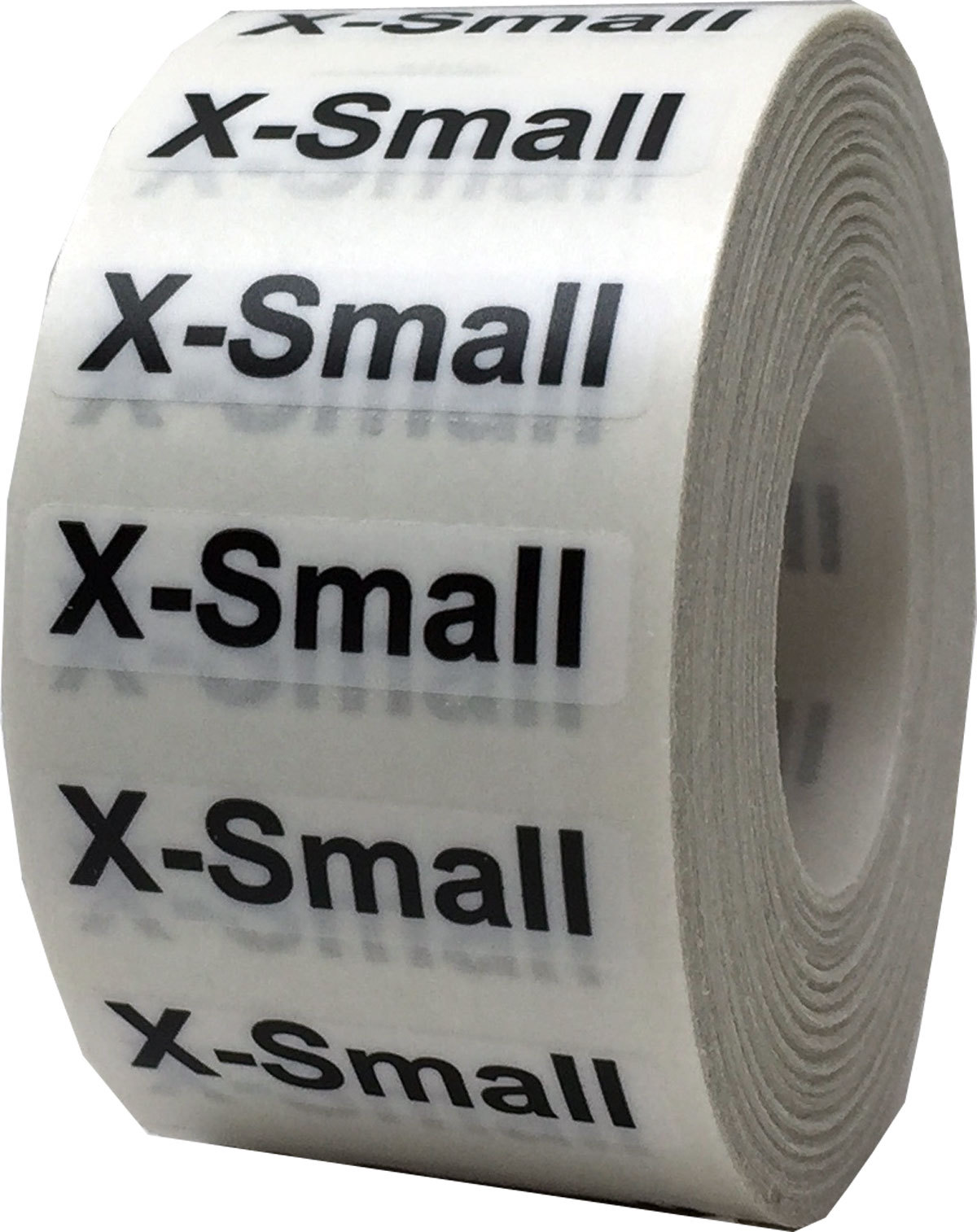 Clear Clothing Size Strip Labels | 1.25 x 5 Inches – 125 Pack | Pick One Size