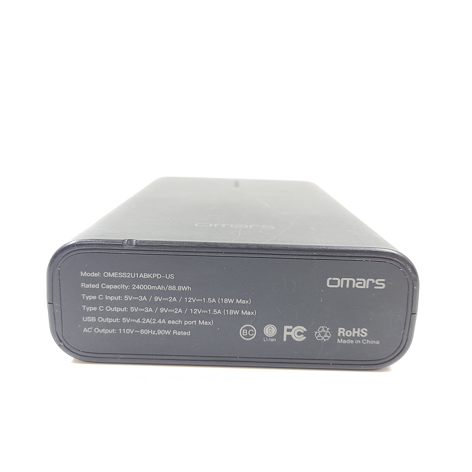 Omars 24000mAh Mobile Battery Pack USB-C Charger (Model: OMESS2U1ABKPD-US)