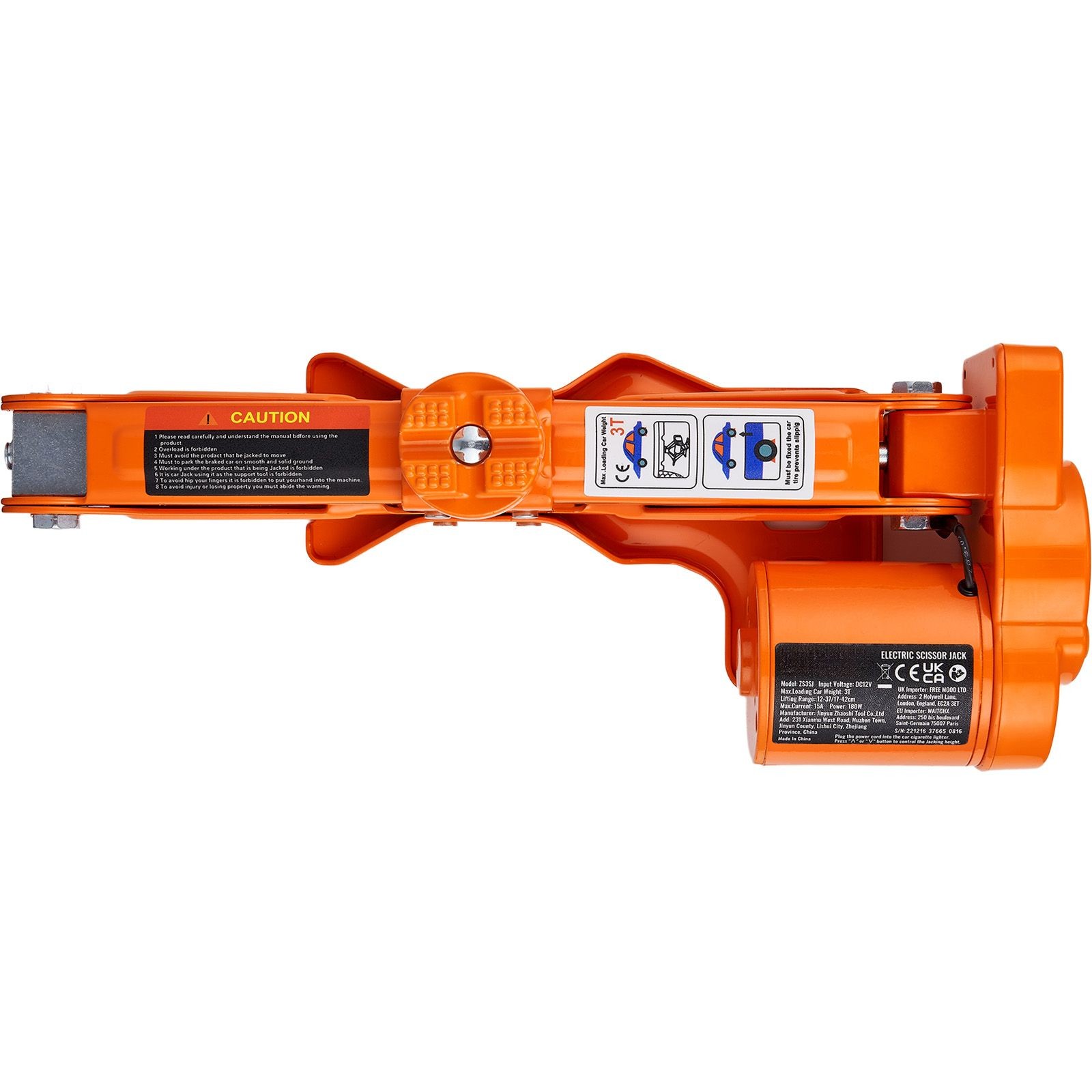 Electric Car Jack, 3 Tons /6600 lbs Scissor Jack with Electric Impact Wrench