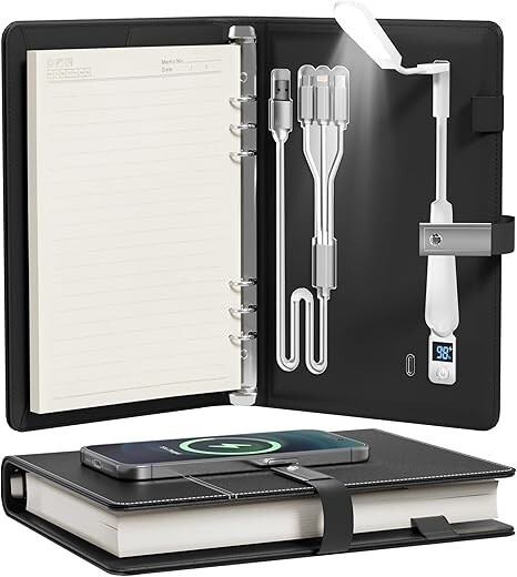 Planner 2022-2024,Personalized Notebook with Power Bank 8000MAH Wireless Charger