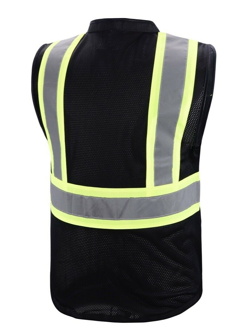 Black Two Tones Safety Vest ,With Multi-Pocket Tool