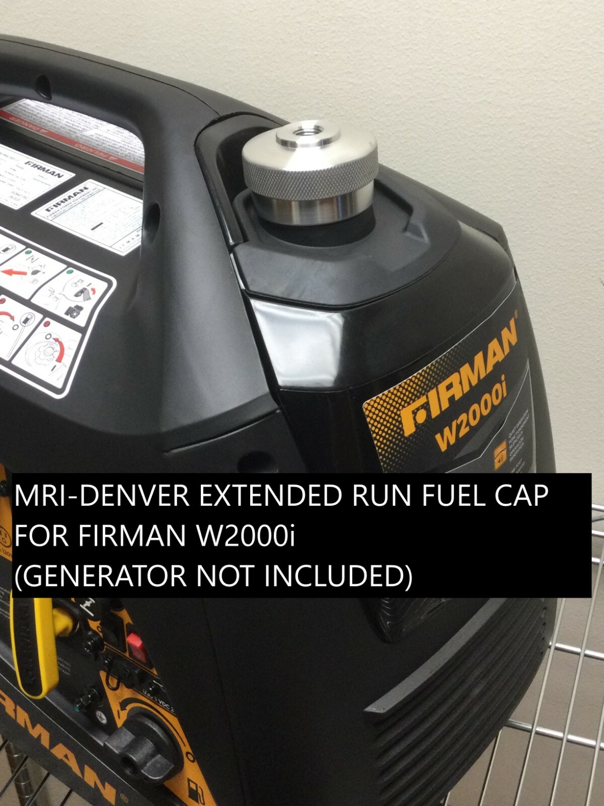 FIRMAN W2000i 2000 WATT GENERATOR EXTENDED RUN FUEL CAP