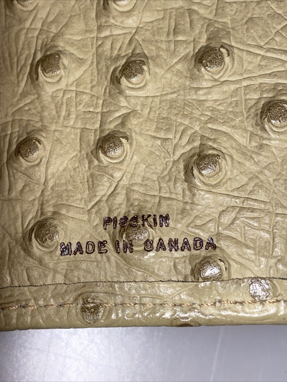 VTG Pigskin leather Pocket Day Planner Wallet/Checkbook senior Sz made canada