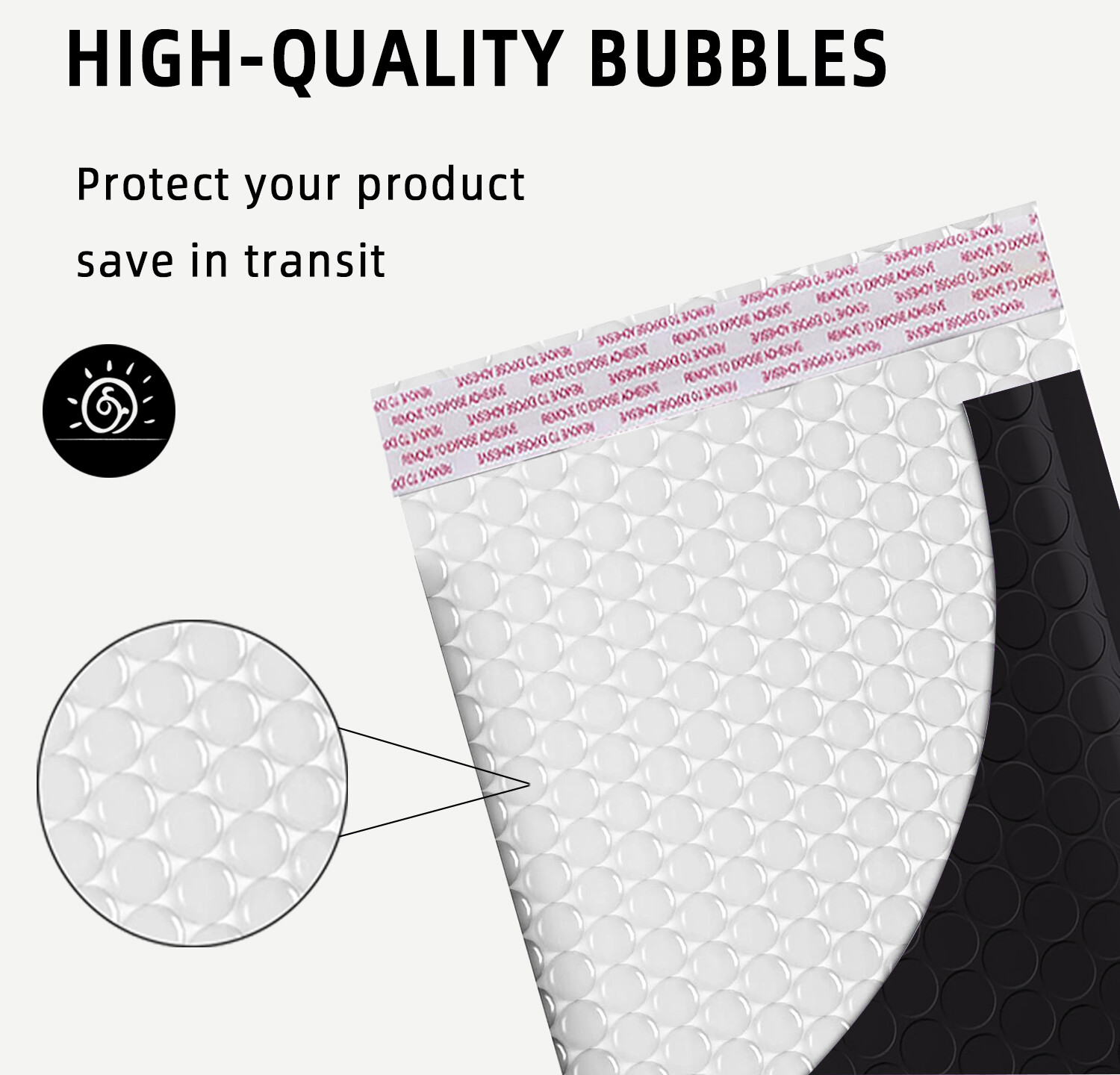 #000 4×8 (4×7) Poly Bubble Padded Envelopes Mailers Shipping Bags BLACK 50 PCS