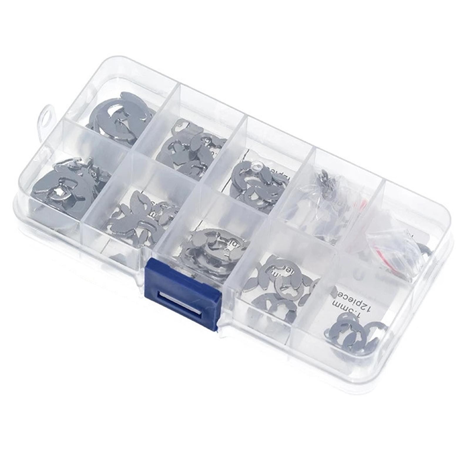 120 X Assorted M1.5 – M10mm Stainless Steel E Clips C Circlip Kit Retaining Ring