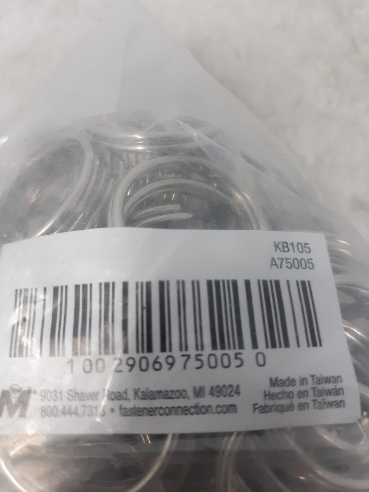 Hyko KB105 A75005 Metal Rings Bulk Pack Fastener Connection 1000pcs