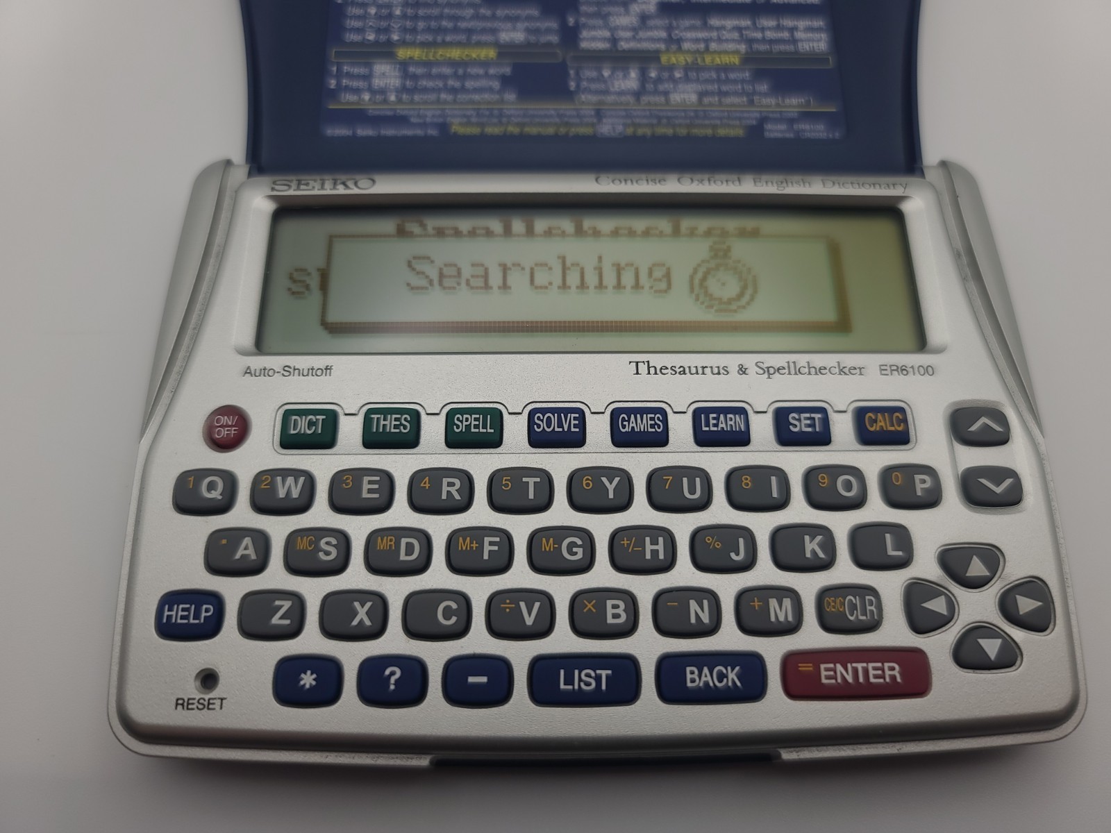Seiko ER6100 Oxford English Dictionary Thesaurus Spellchecker Solver – USED
