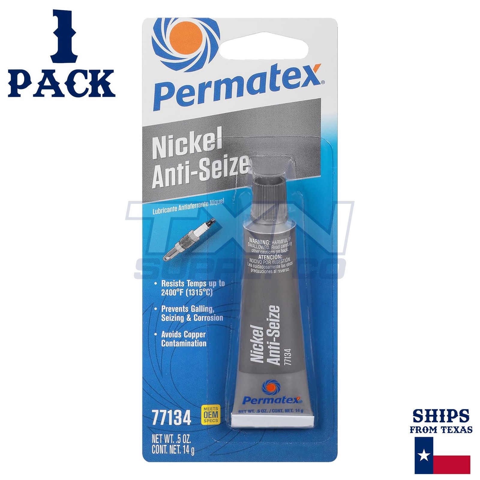Permatex 77134 Nickel Anti-Seize Lubricant, 0.5 oz – 1 Pack