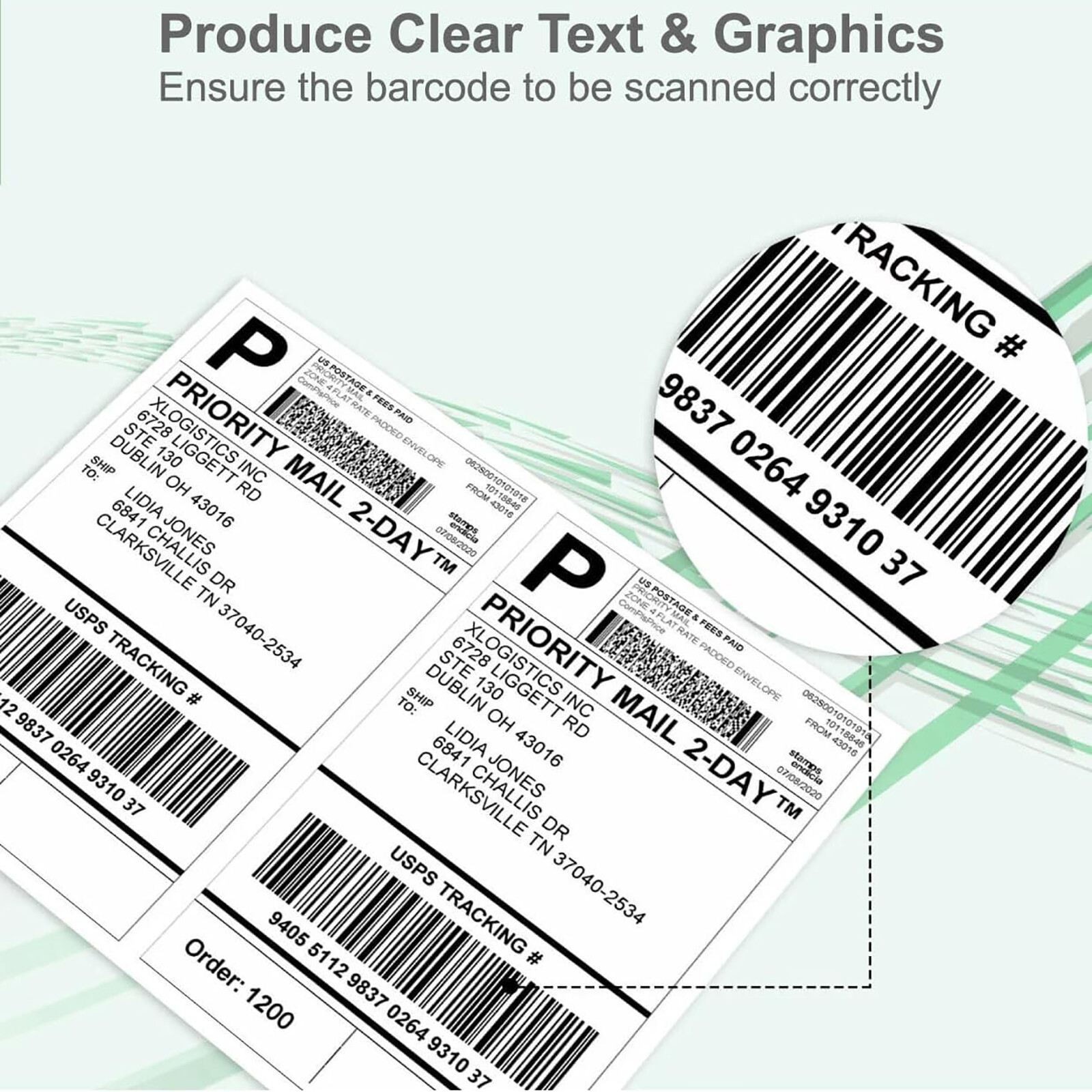 4000 Premium 8.5×5.5 Half Sheet Shipping Mailing Label Self Adhesive 2 Per Sheet