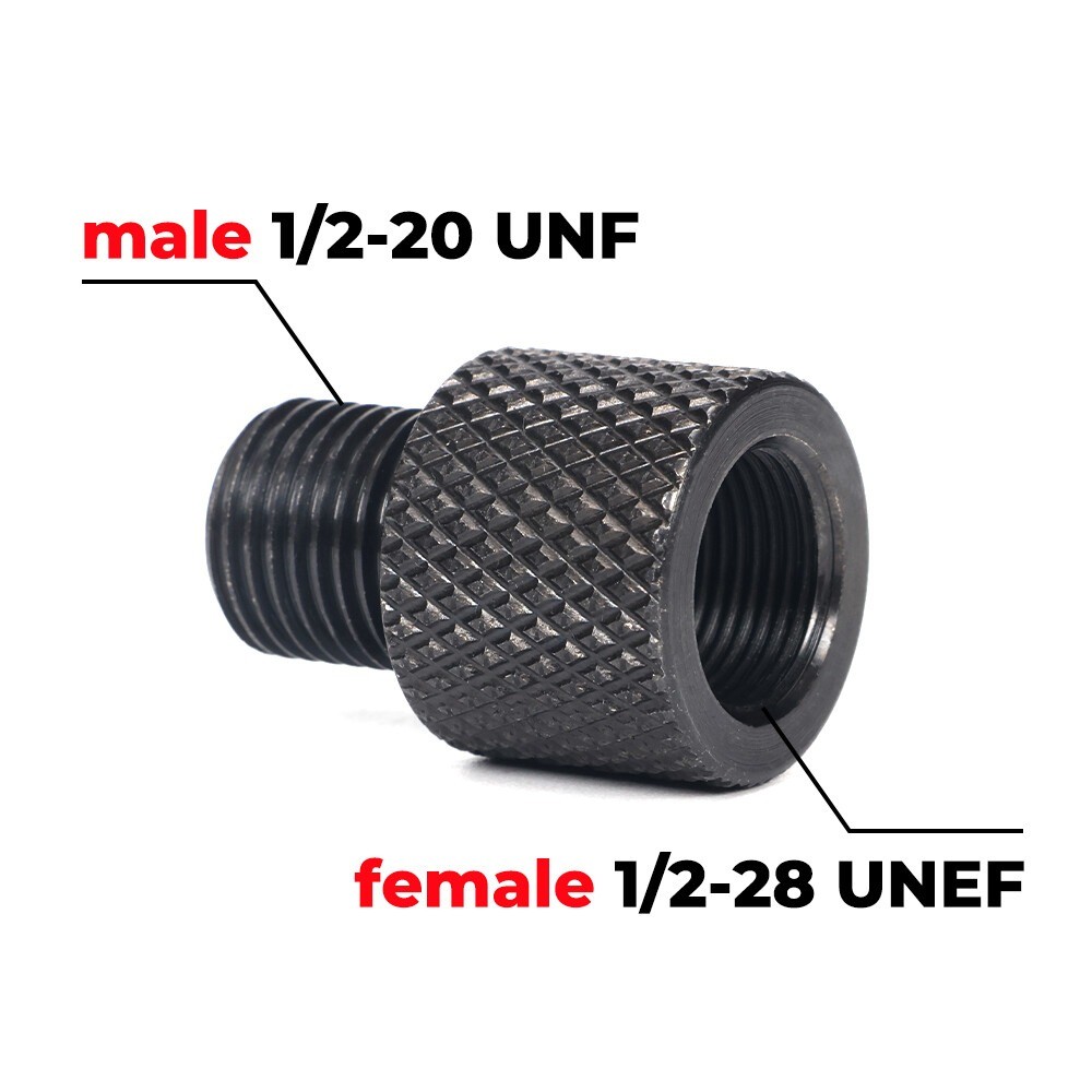 Female 1/2-28 UNEF F To 1/2-20 UNF Male Accessories Threaded Adapter