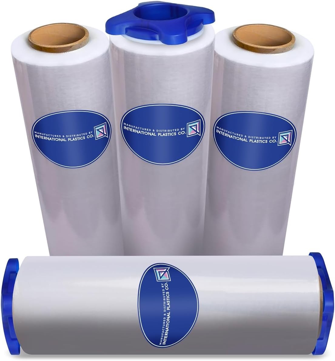 Crystal Clear 18″ Stretch Film – 1500ft Heavy-Duty Packing with Tension Handles