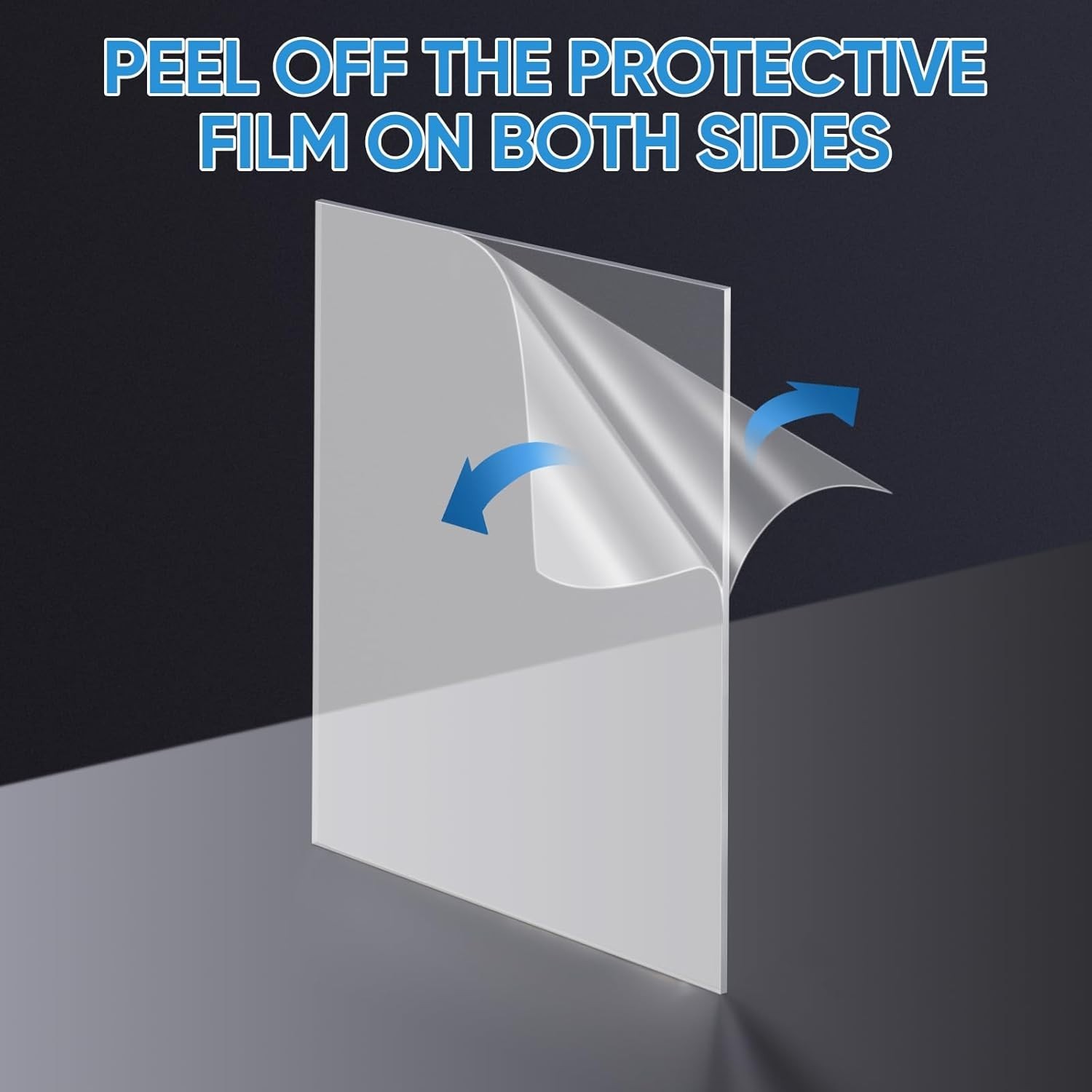 6PK 8″ X 10″ PET Plexiglass Sheets, Clear Plastic Sheet, Easy to Cut Thin Flexib