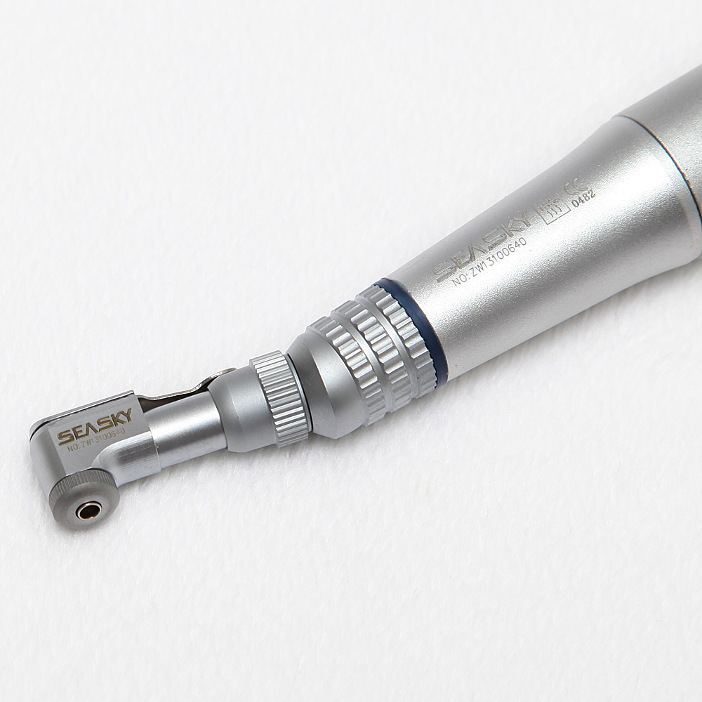 10 Sets Dental Low Speed Contra Angle Handpiece & E-type Air Motor 4 Hole SEASKY