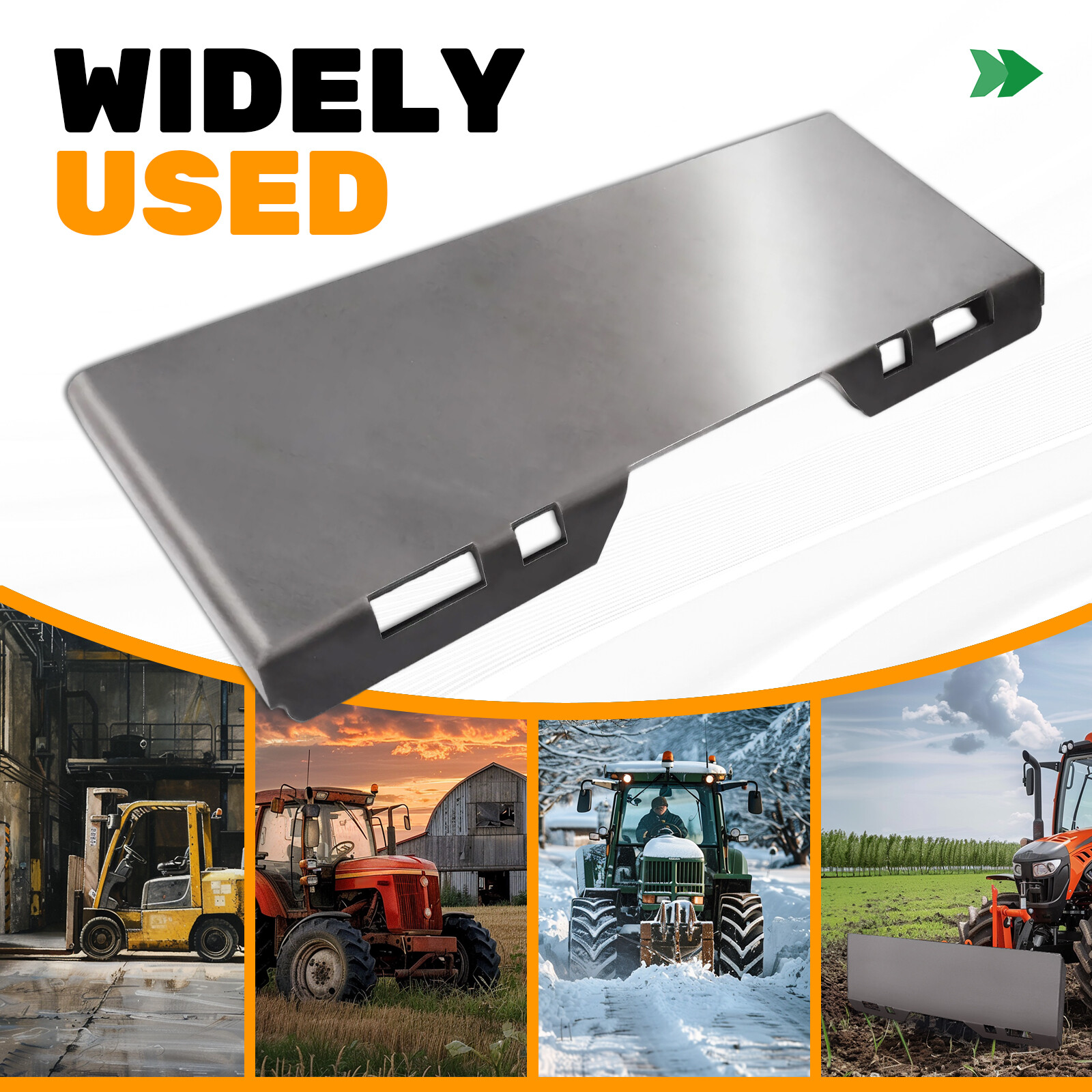 1/4″ 5/16″ 3/8″ 1/2″Skid Steer Mount Plate Adapter Loader Quick Tach Attachment