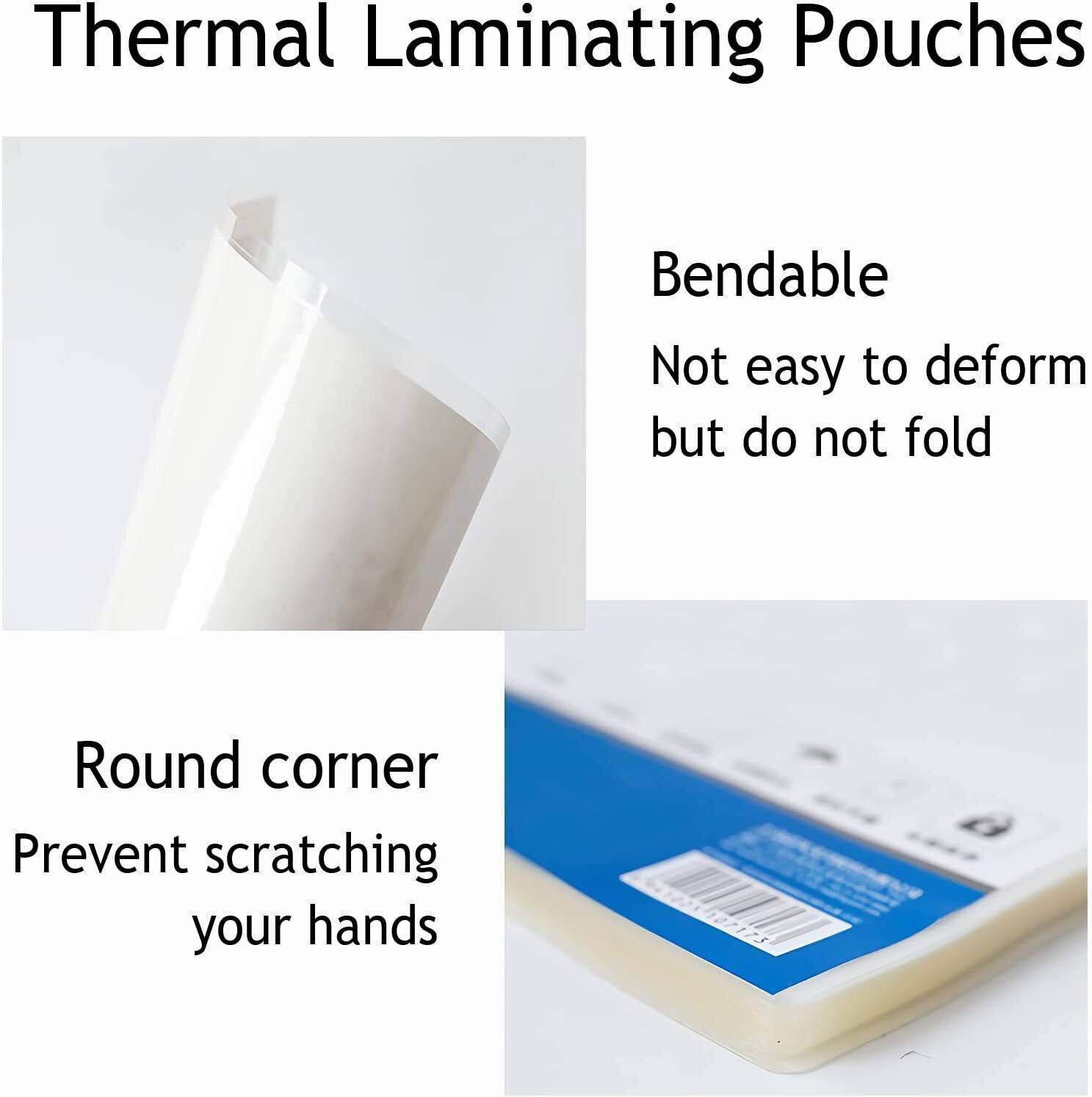 100 Clear Thermal Laminating Sheets Laminator Pouches 9″x11.5″ Letter Size 3 mil